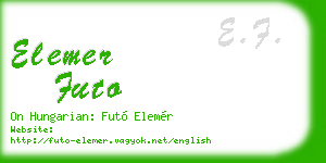 elemer futo business card