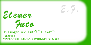 elemer futo business card